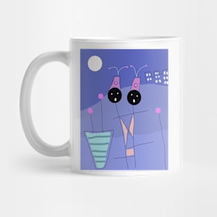 Kids at Night Stick Figure Mug